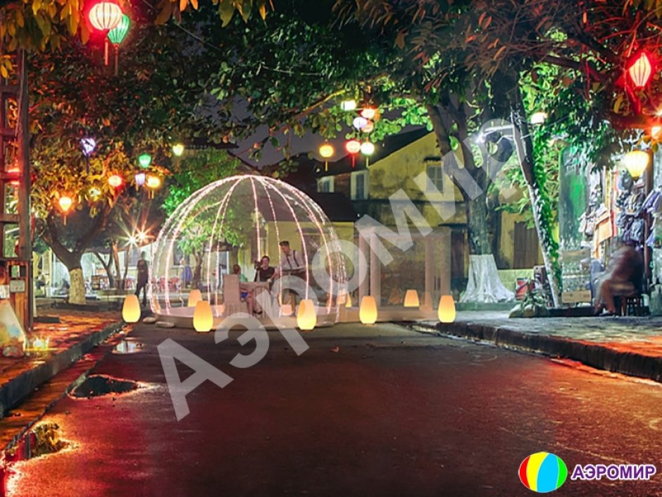 Прозрачная надувная палатка — бабл, шар, inflatable bubble tent