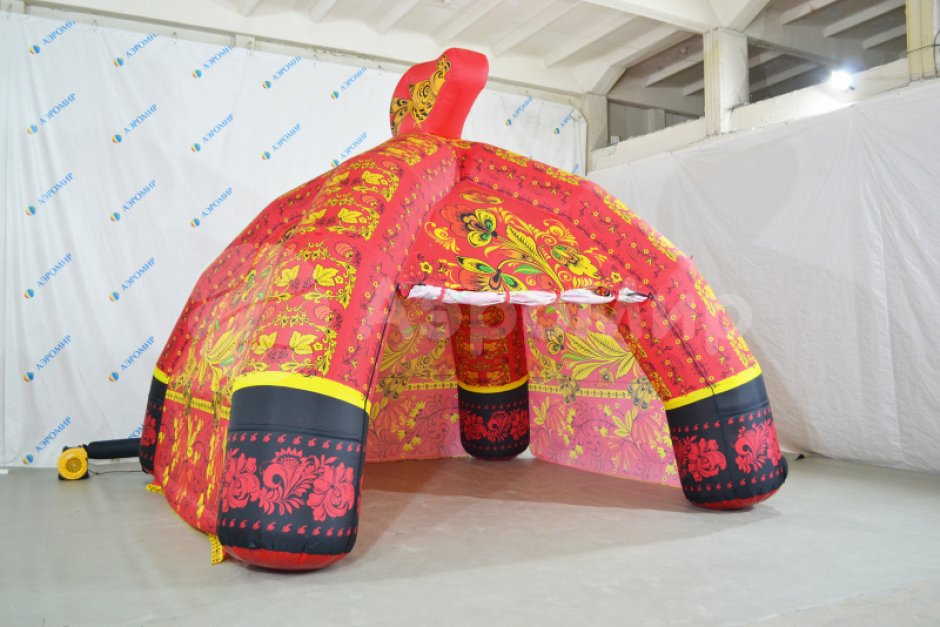 Надувная палатка — полная запечатка + декор