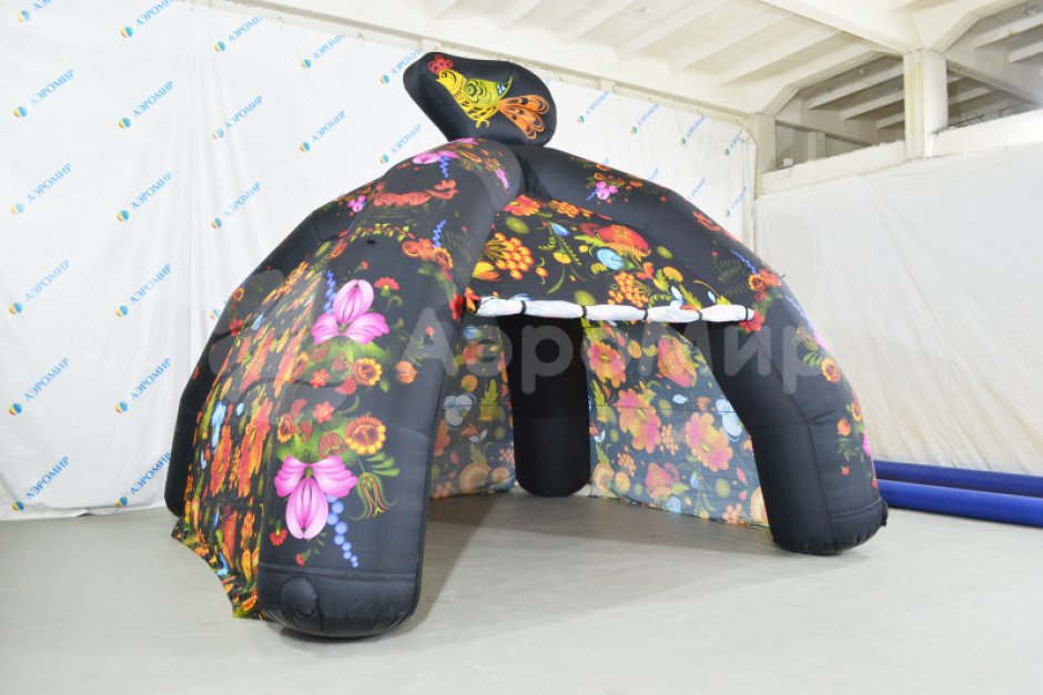 Надувная палатка — полная запечатка + декор