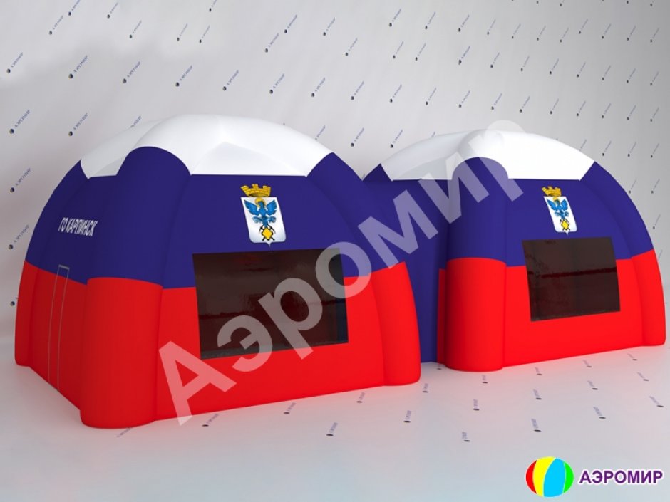 Надувная модульная палатка из 2 и более секций