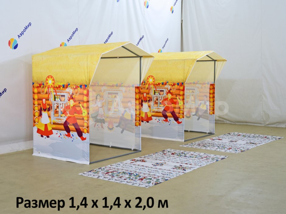 Каркасная палатка со скатертью