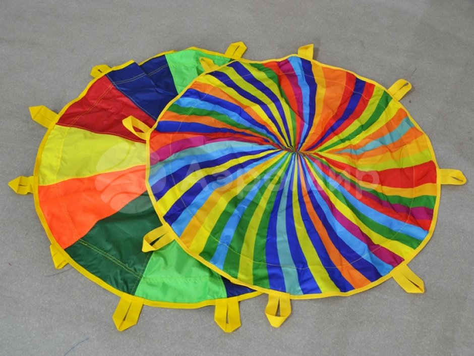Игровой парашют — реквизит для командных игр, тимбилдинга и аниматоров