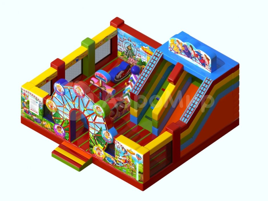 Надувной батут Парк развлечений площадью 56 м²