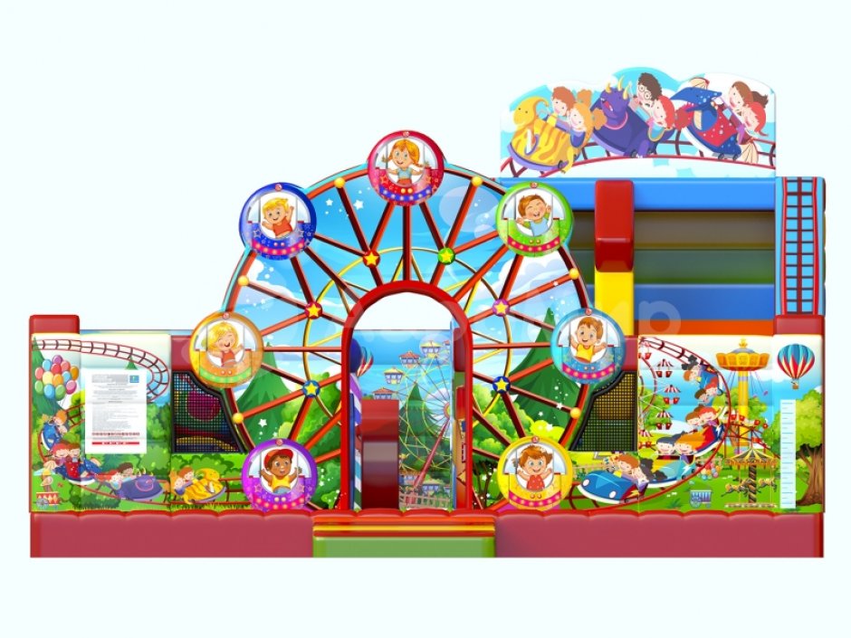 Надувной батут Парк развлечений площадью 56 м²