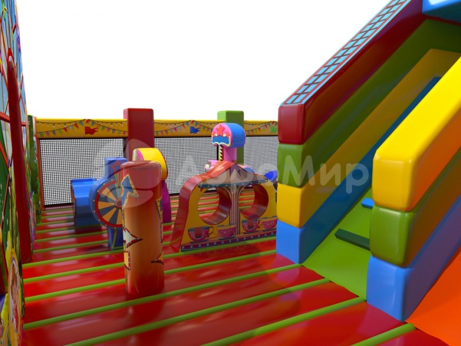 Надувной батут Парк развлечений площадью 56 м²