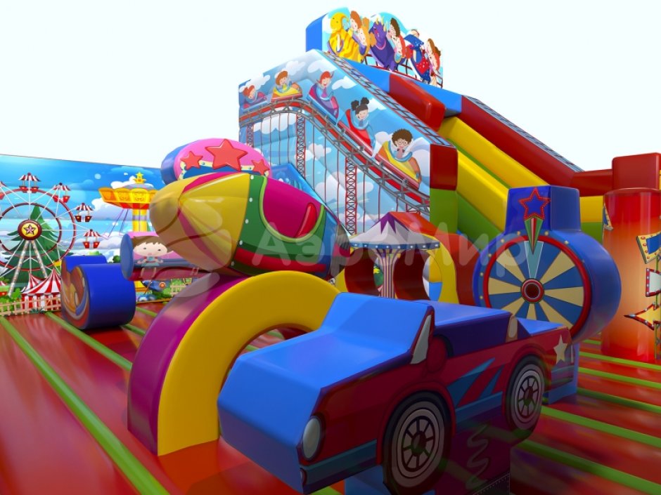 Надувной батут Парк развлечений площадью 56 м²