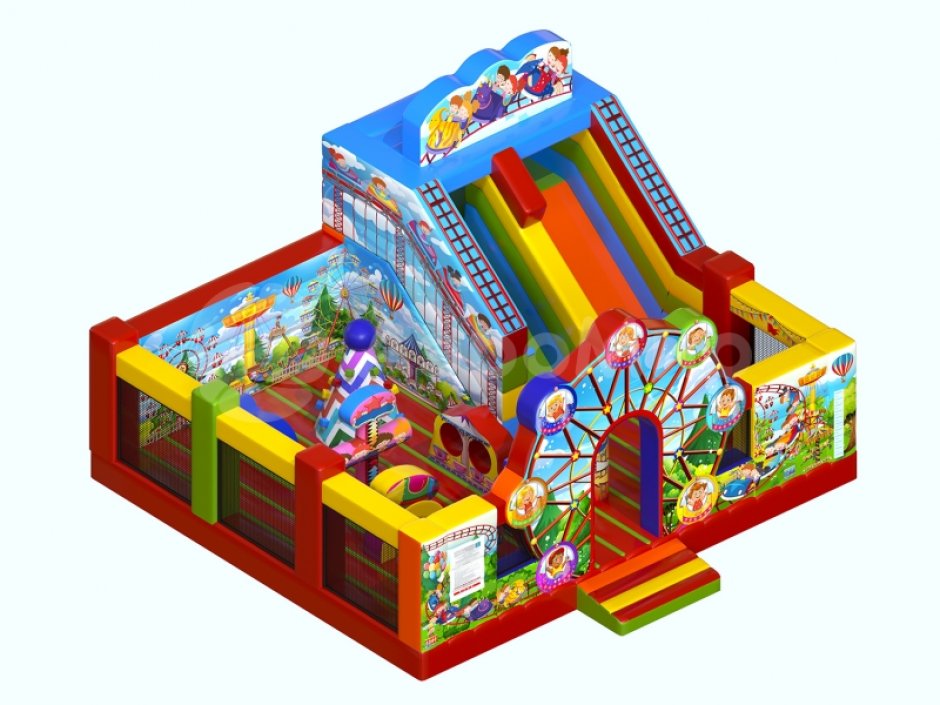 Надувной батут Парк развлечений площадью 56 м²