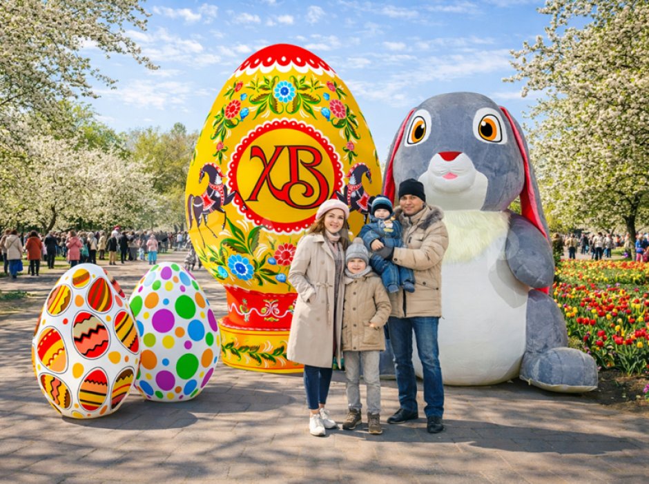 Надувные фигуры оформление на Пасху