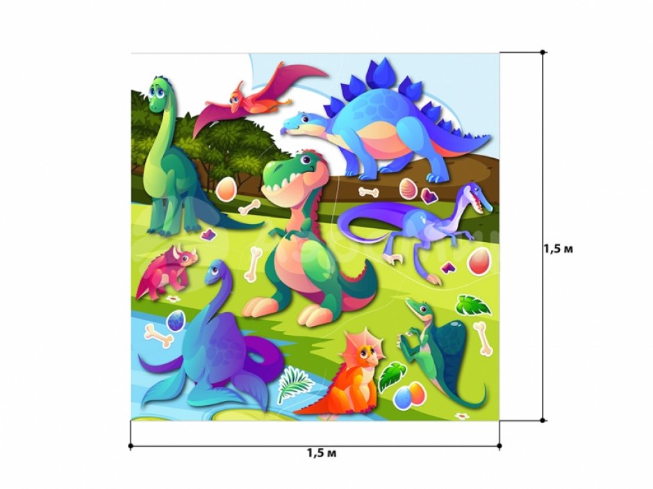 Мягкий коврик Динопазл