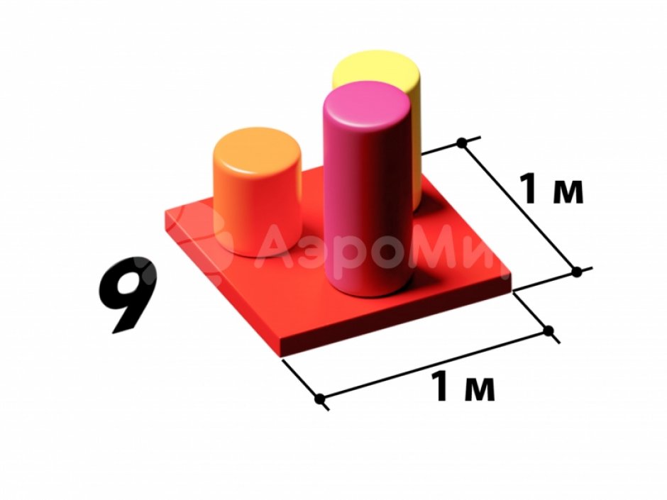 Мягкий игровой модуль круглые Пенечки - элемент мягкой полосы