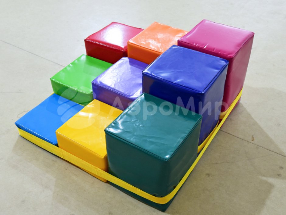 Игровой набор «Пенёчки» из пуфов разной высоты и цветов