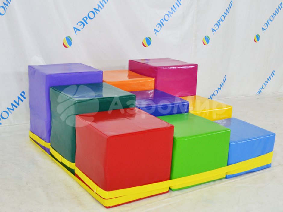 Игровой набор «Пенёчки» из пуфов разной высоты и цветов