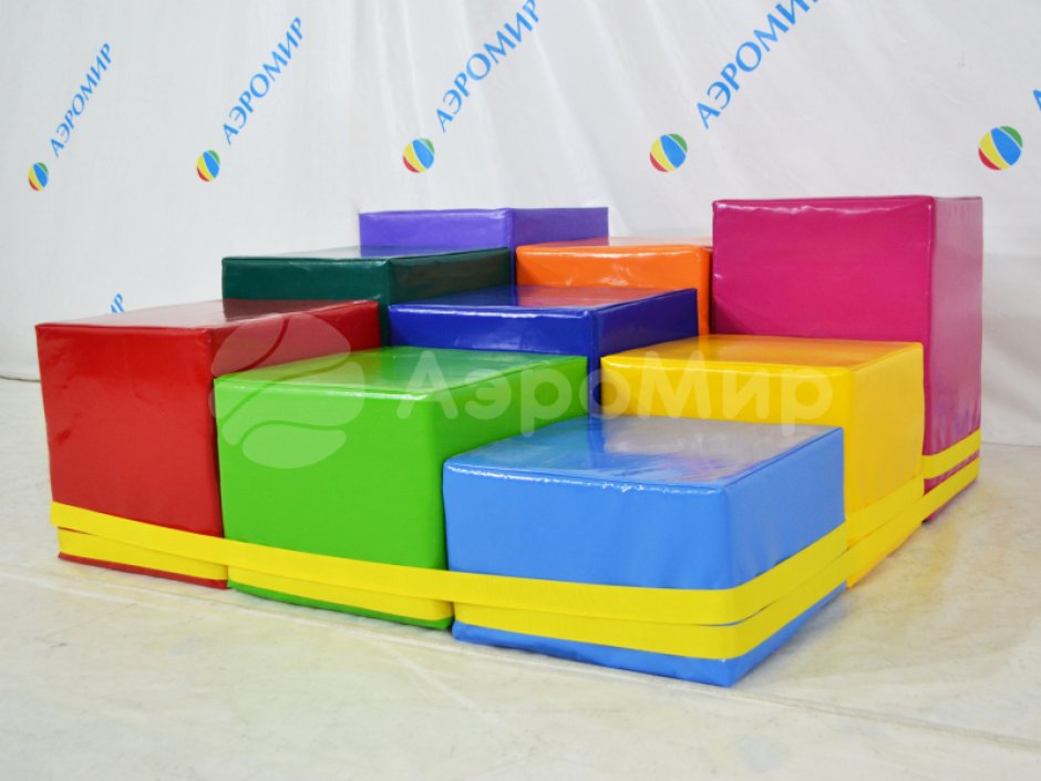 Игровой набор «Пенёчки» из пуфов разной высоты и цветов