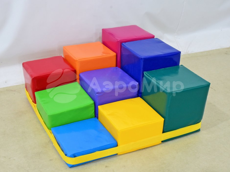 Игровой набор «Пенёчки» из пуфов разной высоты и цветов