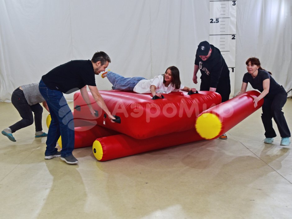 Надувной аттракцион для эстафет Плот на бревнах