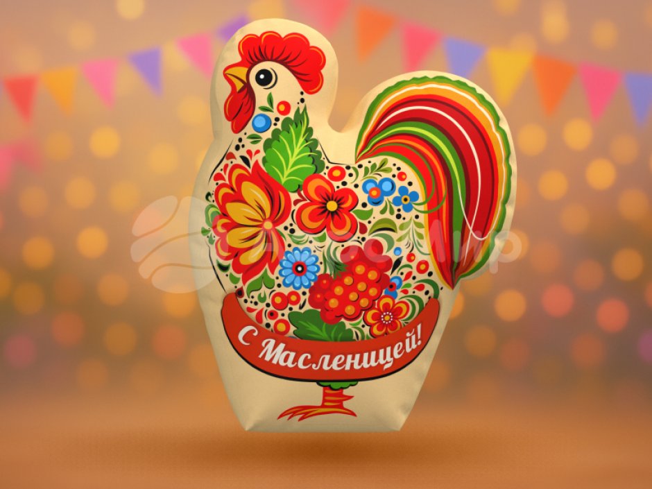 Петушок-подушка для Масленицы и городских гуляний