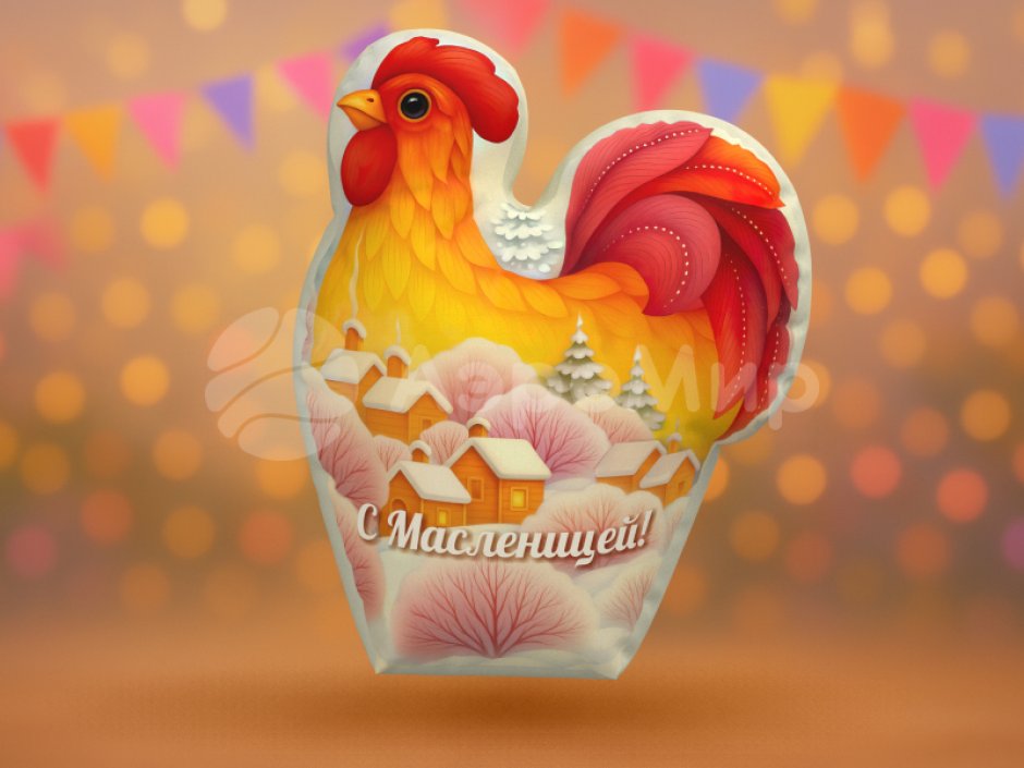 Петушок-подушка для Масленицы и городских гуляний