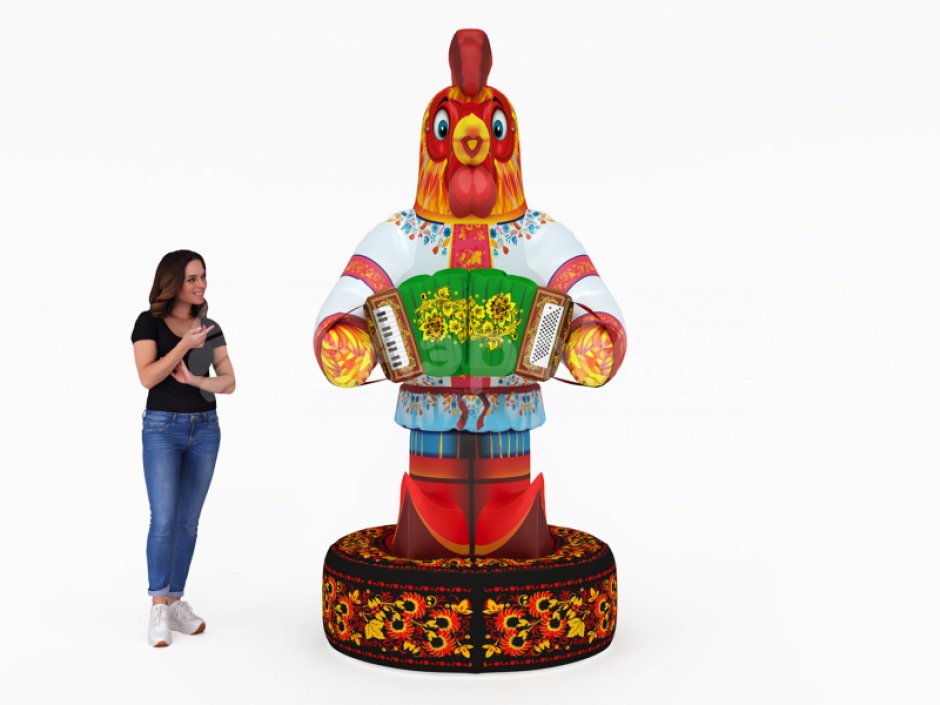 Петушок с гармошкой — на Масленицу, выставку или ярмарку