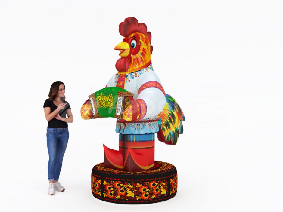 Петушок с гармошкой — на Масленицу, выставку или ярмарку