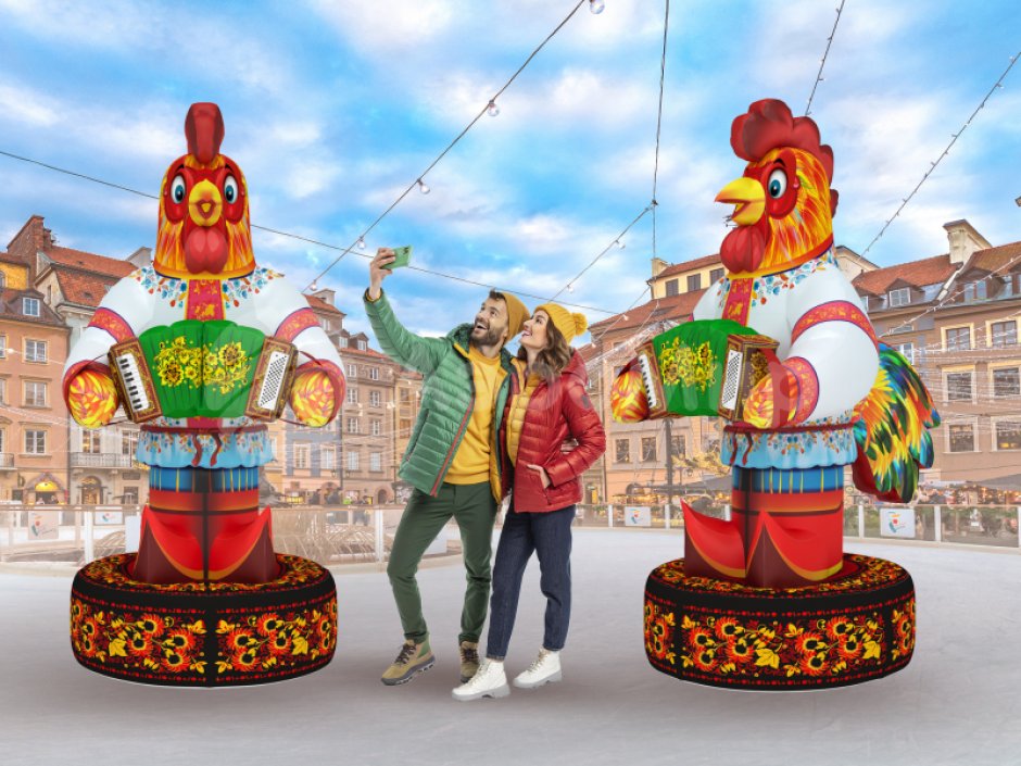 Петушок с гармошкой — на Масленицу, выставку или ярмарку