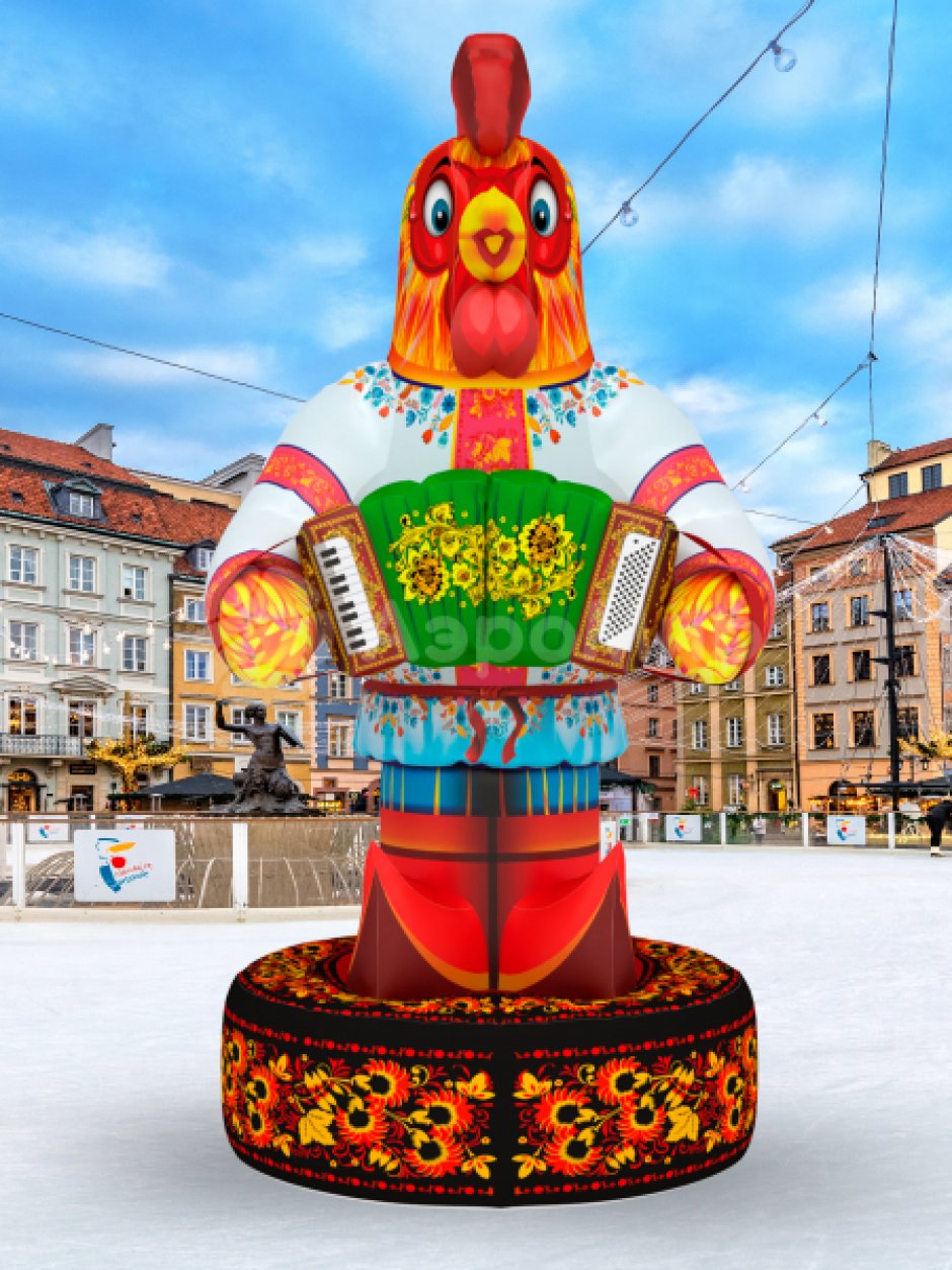 Петушок с гармошкой — на Масленицу, выставку или ярмарку