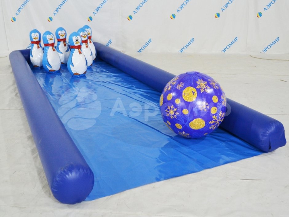 Надувной боулинг Пингвины