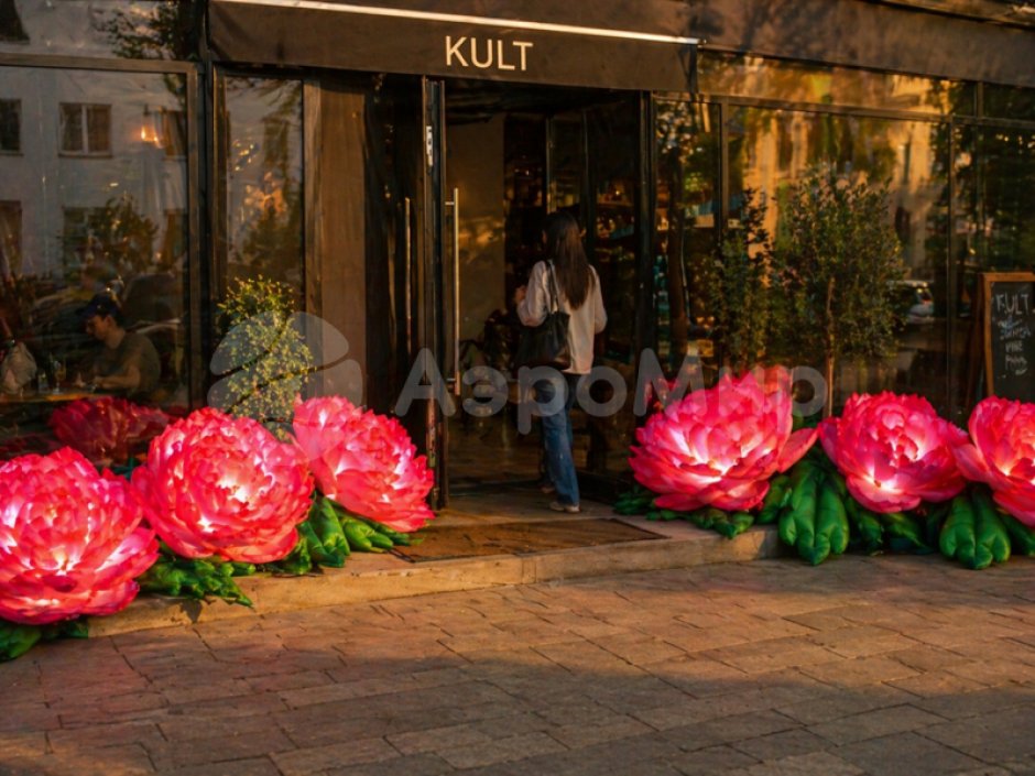 Надувная гирлянда Пионы
