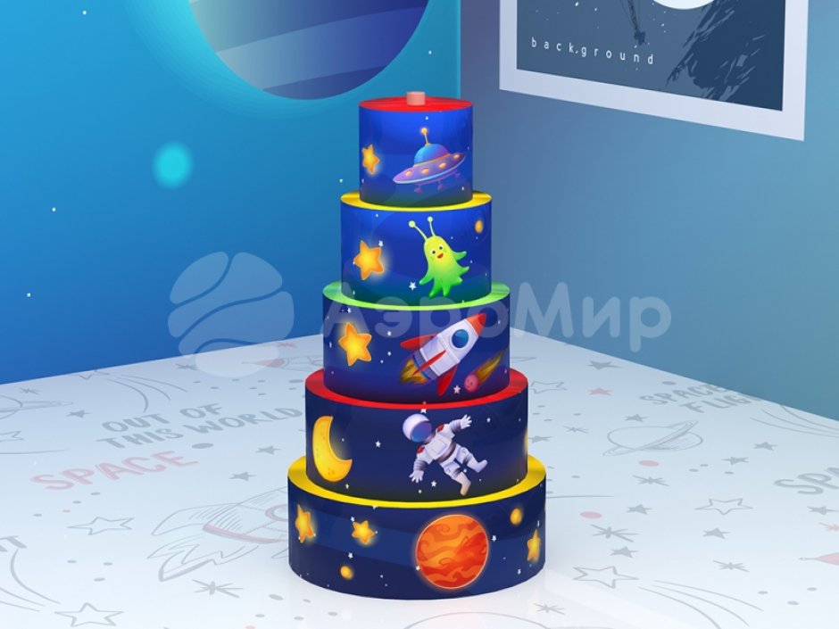Мягкая космопирамидка для игровой комнаты