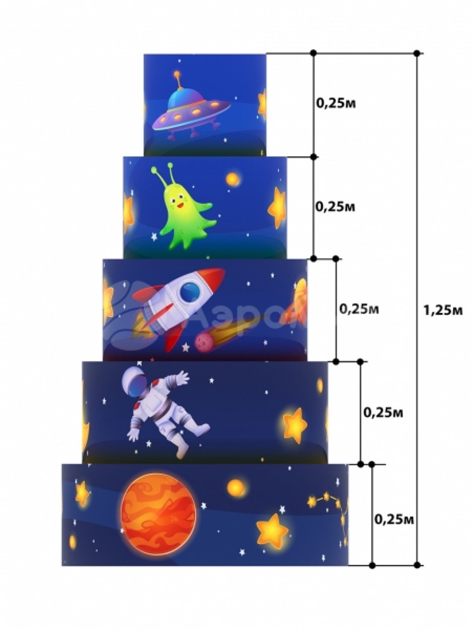 Мягкая космопирамидка для игровой комнаты