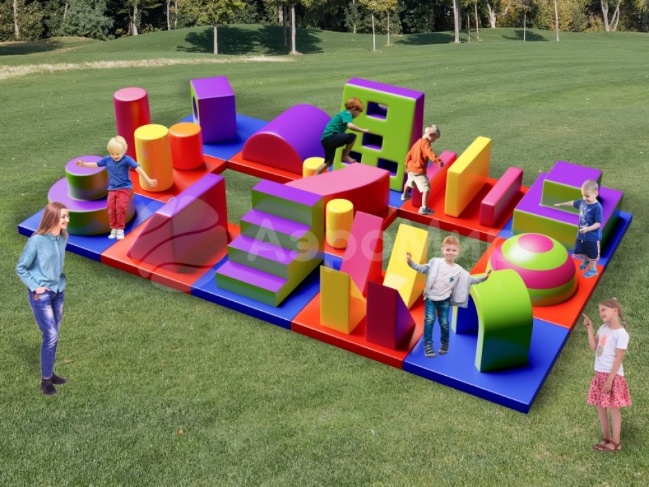 Мягкий игровой модуль Пирамидка - элемент мягкой полосы