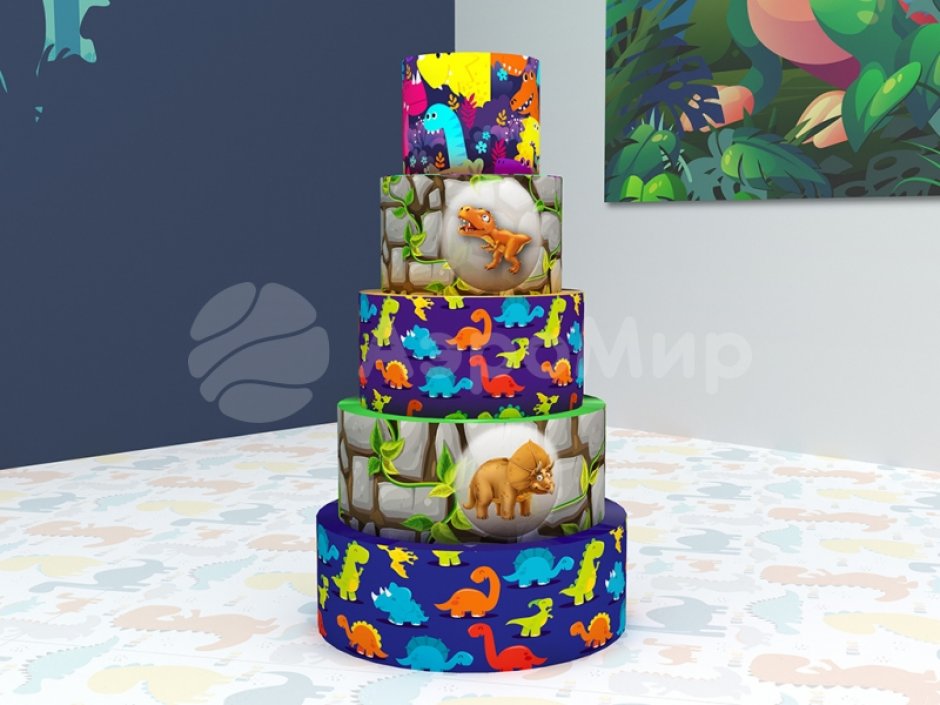 Мягкая Динопирамидка для игровой комнаты