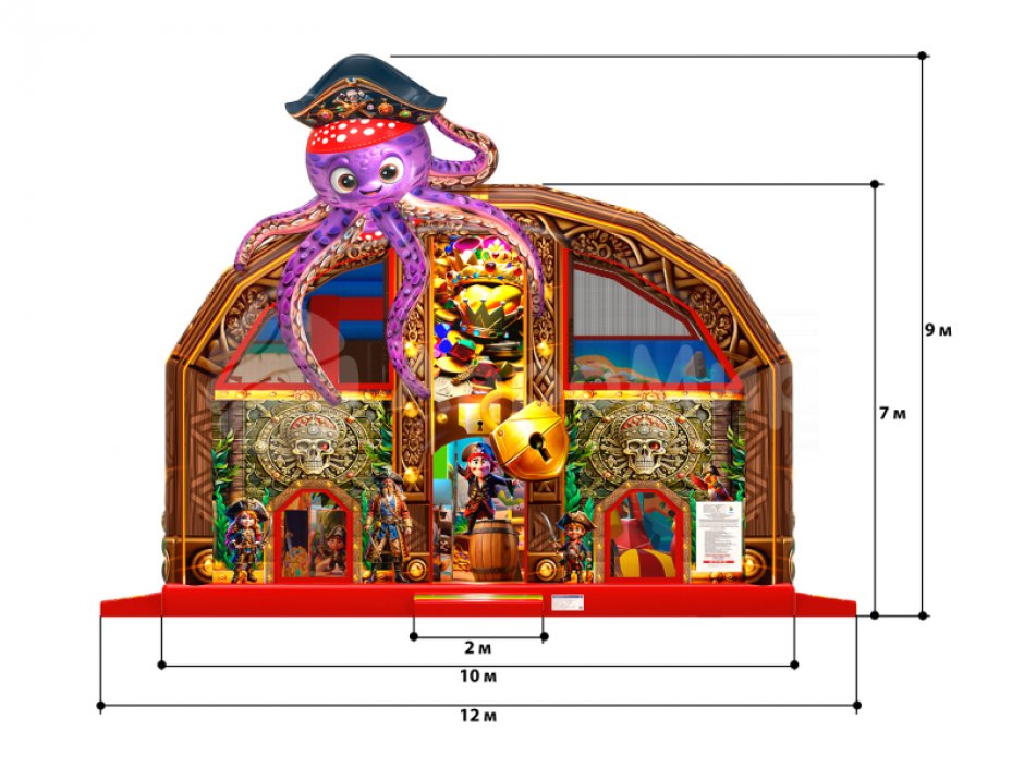 Надувной батут Пиратский сундук