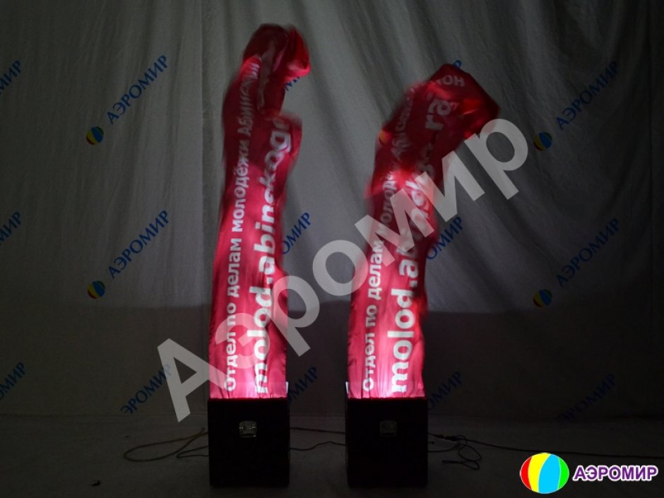 Имитация пламени с нанесением логотипа и фирменного стиля