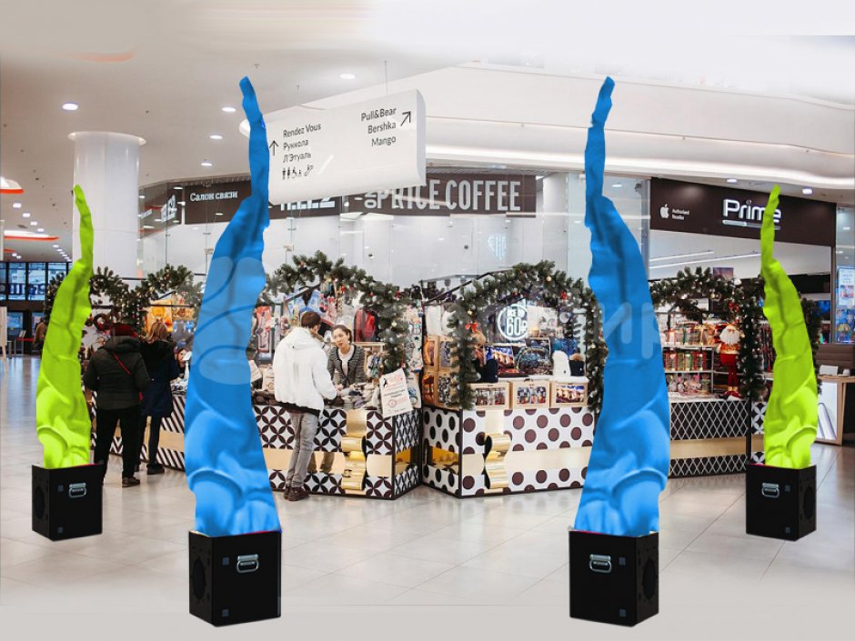 Имитация пламени на выставки или ярмарки