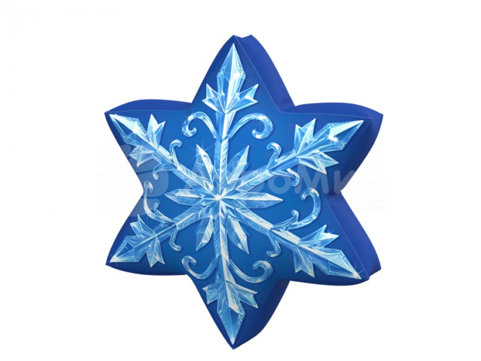 Снежинка-подушка — яркий и легкий реквизит для шоу, игры и развлечений