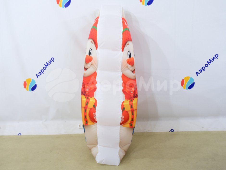 Снеговик с подарком-подушка — яркий и легкий реквизит для шоу, игры и развлечений