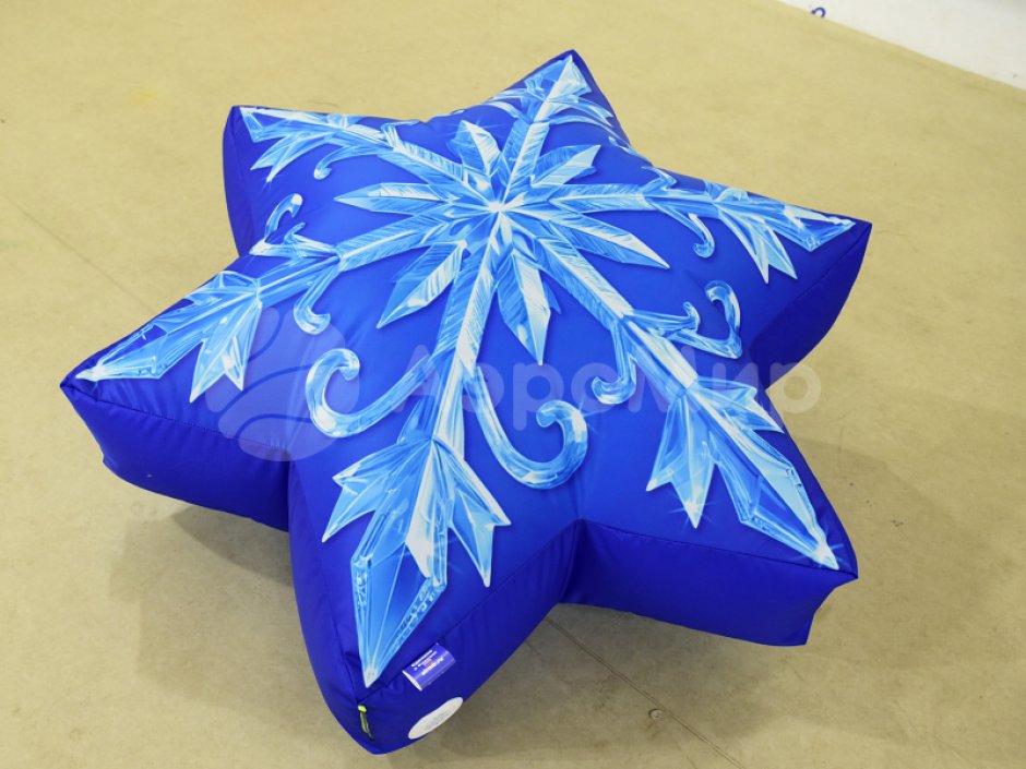 Снежинка-подушка — яркий и легкий реквизит для шоу, игры и развлечений