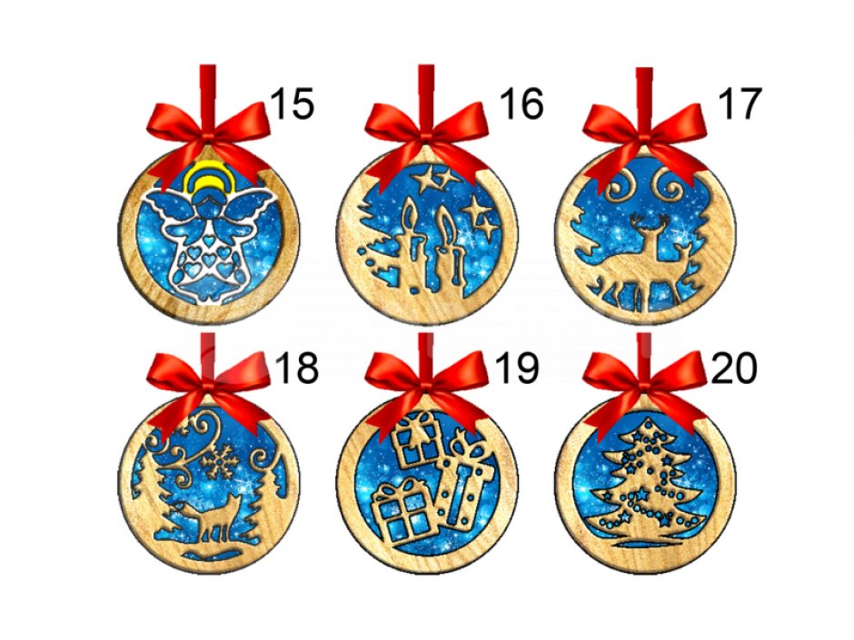 Подвесные новогодние игрушки для улицы