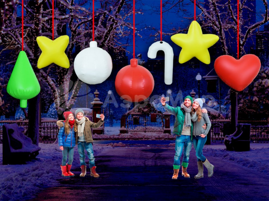 Новогодние надувные подвесные фигуры