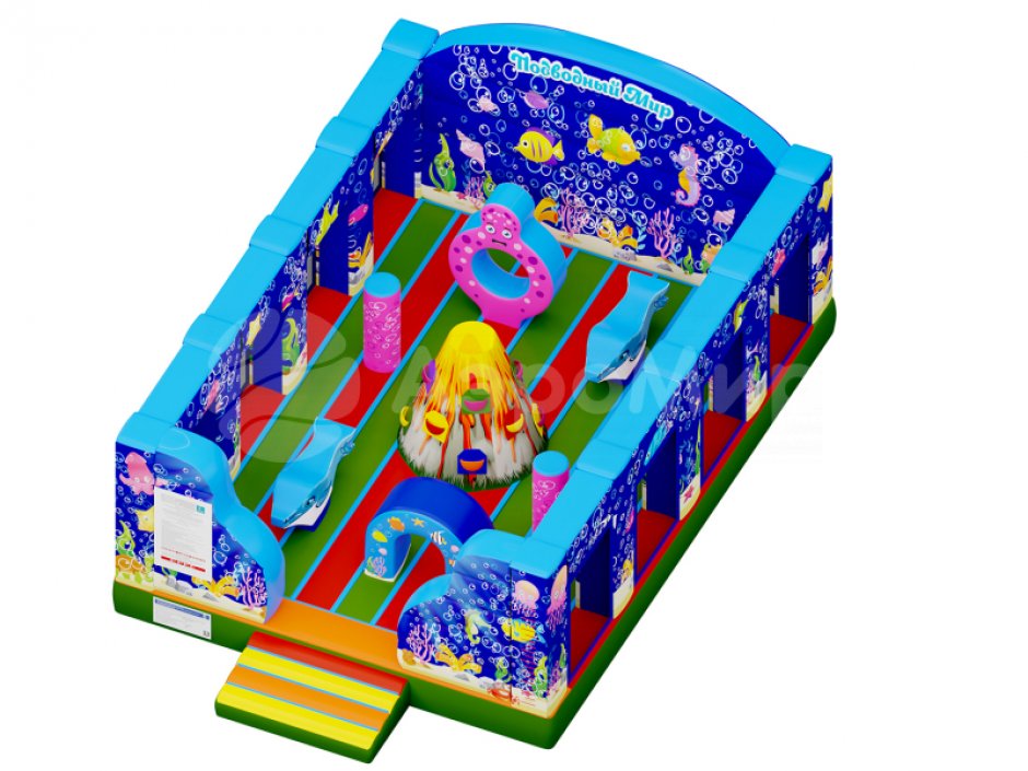 Надувной батут Подводный мир — коммерческий батут на 35 м²
