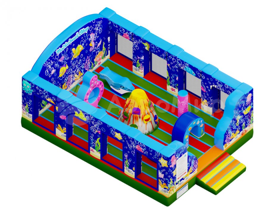 Надувной батут Подводный мир — коммерческий батут на 35 м²
