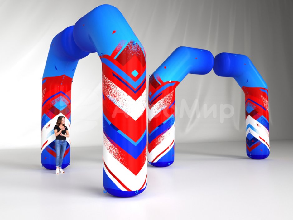 Надувные полуарки — раздвижные арки из двух частей