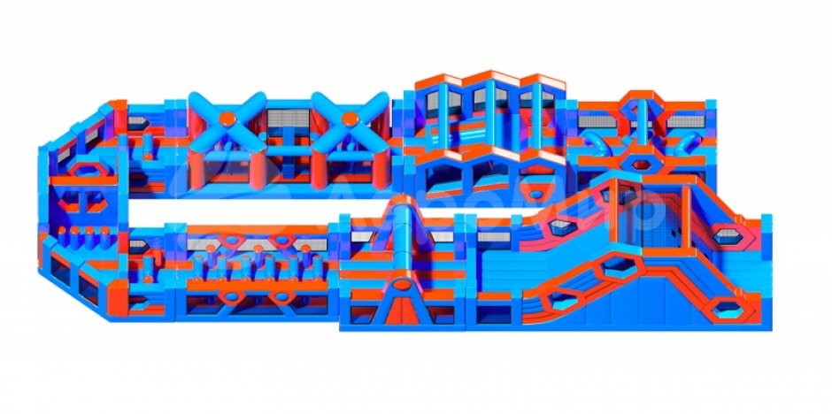Надувная полоса препятствий СНП-65 — из семи модулей