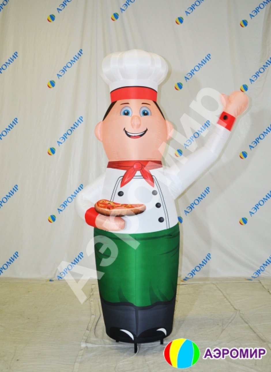 Надувной Повар с машущей рукой для эффективной рекламы Кафе, Бара, Ресторана, Пиццерии, Бургерной или Столовой.
