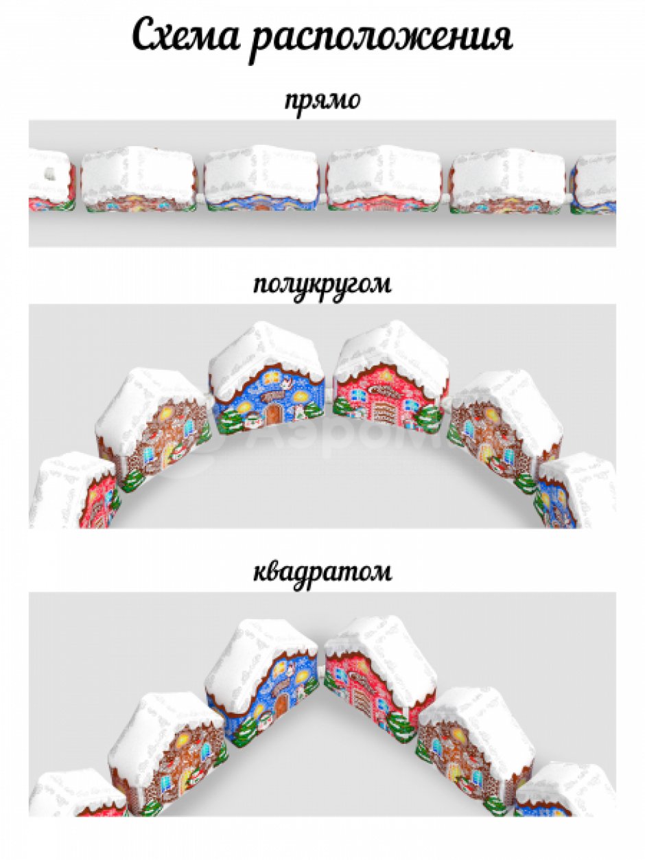 Надувной пряничный домик — новогодняя декорация