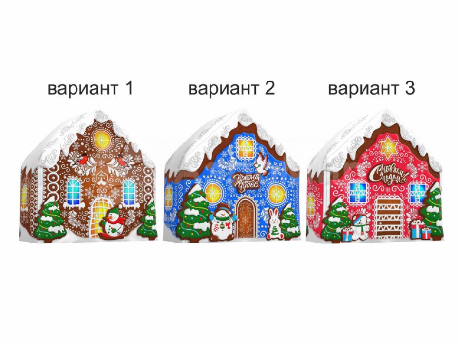 Надувной пряничный домик — новогодняя декорация