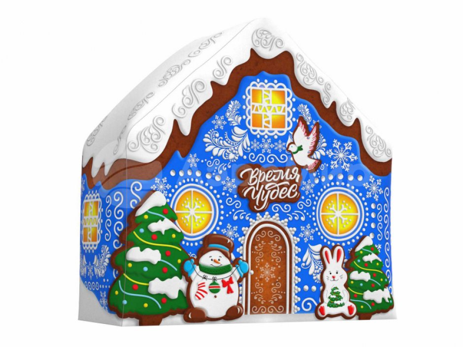 Надувной пряничный домик — новогодняя декорация