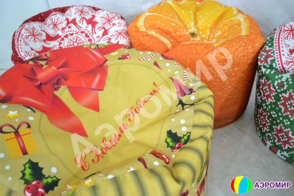 Мягкий круглый пуф