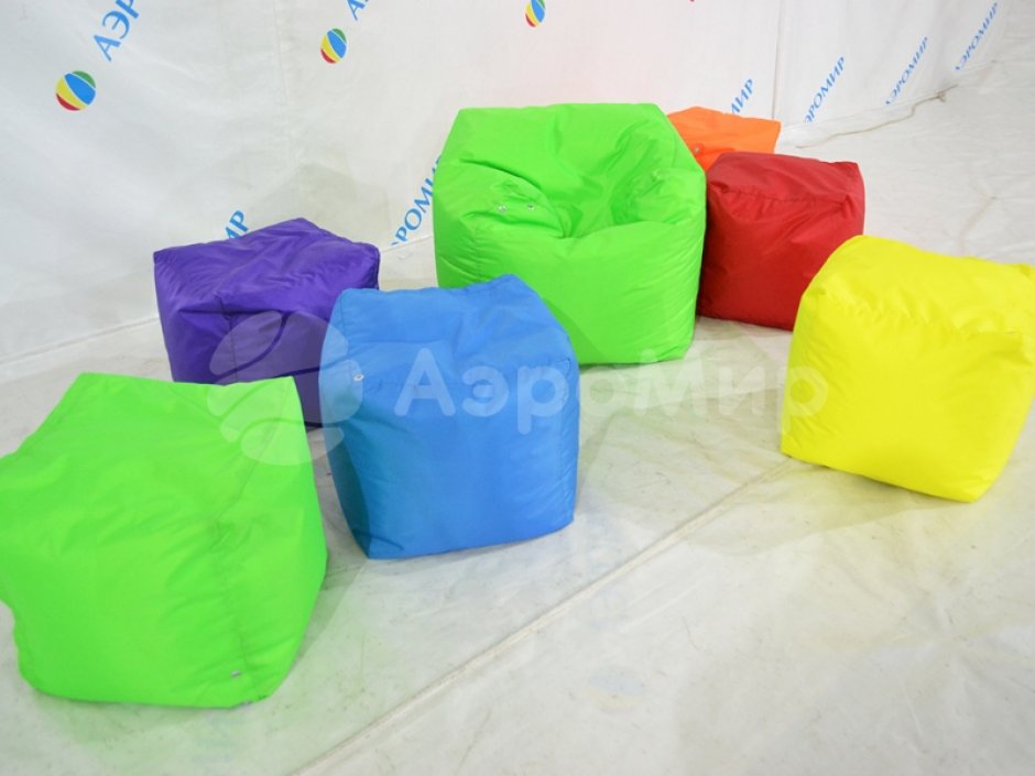 Мягкие пуфы — разноцветные мягкие пуфы со сменной оболочкой из оксфорда