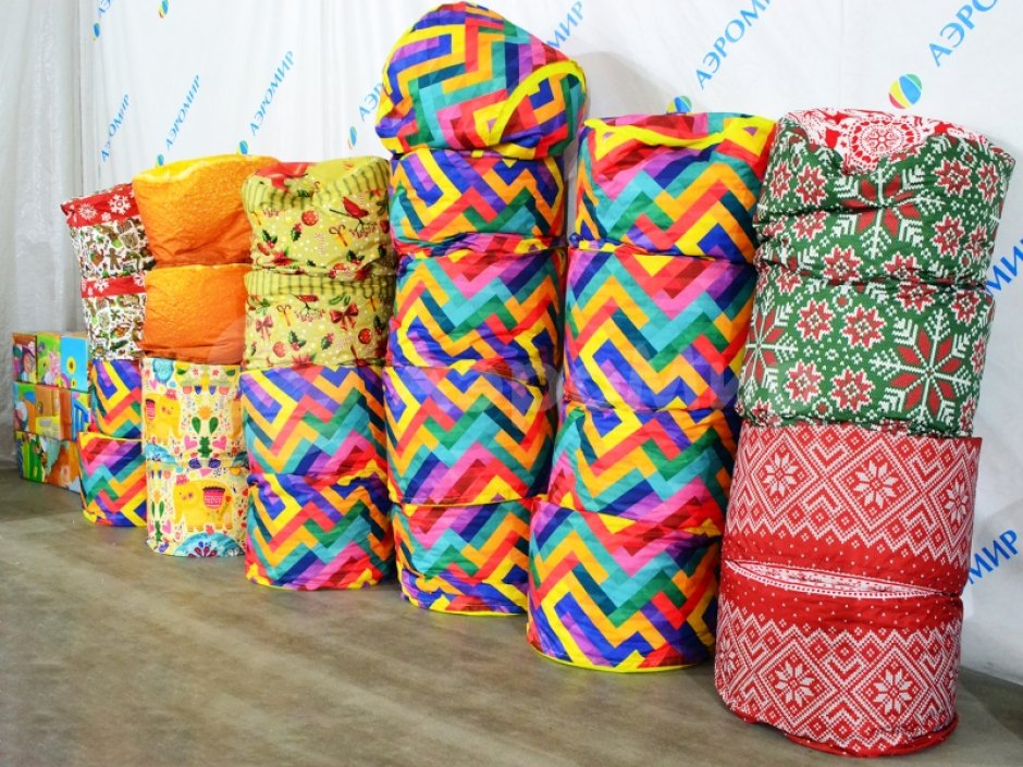 Мягкий круглый пуф